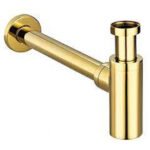 K3 Gold Bottle Trap Round With(12 Inch Pipe) Gold - Gold | Brass & Ss | Gold