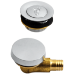 K3 Cp Tub Over Flow With Popup Waste 40mm - Popup Waste 40mm | Brass | Chrome