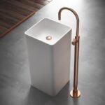 K3 Cp Single Lever Mixture Floor Mounted Rosegold ( Bristo ) - Bristo | Brass | Rosegold