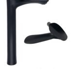 K3 Center Hole Basin Mixtuer Long Black (finn) - Finn | Brass | Black