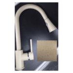 K3 Single Lever Kitchen Mixture Isaac - Basin Mixture Table Mounted Kitchen Mixture | Brass | Ivory Metallic