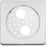 K3 Lock Grating Double Hole Square(lilly) - Lilly Square | S/s | Glossy | Hole | 5"5"