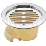 K3 Grating Lock 5" Round Ss With Cockroach- Pvc Flip Plain(lining) - Lining Round | Ss 304 | Chrome | Plain | 5"