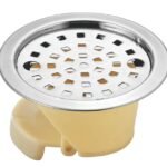 K3 Grating Lock 5''round Ss With Cockroach Pvc-flip Hole (lilly) - Lilly Round | Ss 304 | Chrome | Hole | 5"
