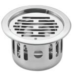 K3 Grating Lock 5" Round Ss With Cockroach Ss Flip Plain(lining) - Lining Round | Ss 304 | Chrome | Plain | 5"