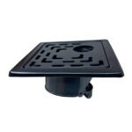 K3 Grating 5"x5" Square Ss Blackmatt With Pvc- Flip Hole(blancoferry ) - Ferry Blanco | Ss 204 | Matt | Hole | 5"5"
