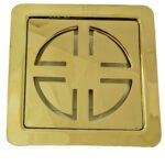 K3 Grating 5"x5" Square Ss 304 Hole (gold Carrens) - Gold | Ss 304 | Glossy | Hole | 5"5"
