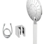 K3 Abs Cp Tele Shower Multi Flow With Tube & Hook (inferno) - Hand Shower | 1.5 Mtr | Chrome & White | Abs,brass&ss | Multiflow | Inferno