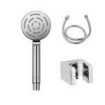 K3 Fox ( R ) Hand Shower With Shower Tube & Brass Hook - Hand Shower | 1.5 Mtr | Chrome & White | Abs,brass&ss | Single Flow | Fox