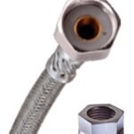 K3 Ss&brass Connection Pipe Ss Pipe 18" Coller Nut - Connection Pipe | Matt & Chrome | Ss304 & Brass | 18"