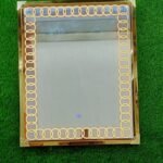 K3 Led Mirror Stainless Steel Gold 24x30 - Audi | S/s,pvc,mirror Led | Gold & Mirror | 24"x 30"