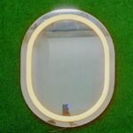 K3 Led Mirror Gold 24x30 - Oval | Mirror, Led, Pvc | Mirror | 24"x 30"