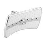 K3 Kamikaze 7''10'' O/ H Multi Flow - Over Head Shower | Rectangle | Kamikaze | 7"10" | Abs & Brass | White | Multi Flow