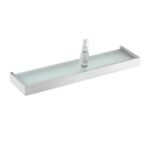 K3 Glass Shelf 5 " X 20 " Skoda - Glass Shelf Skoda | Ss304 | Frosted Glass & Chrome | 5"20" | Skoda