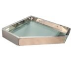 K3 Ss Glass Corner 10''x10''chrome - Wesda | Ss204 | Chrome | 10"10" | Wesda