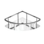 K3 Cp Corner Rack S.s 304 (215mm X 215mm) Chrome (clays) - Glass Corner Clays | Ss304 | Chrome | 10"10" | Clays