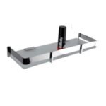 K3 Glass Shelf 6" X 14 " Senton - Glass Shelf Senton | Glass & Brass | Frosted Glass & Chrome | 6"14" | Senton