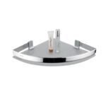 K3 S. S 304 Corner 10 " X 10 " Ritze - S. S 304 Corner Ritze | Ss304 | Frosted Glass & Chrome | 10"10" | Ritze