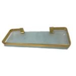 K3 Glass Shelf 18 " X 5 " Gold Gilbart - Glass Shelf Gold Gilbart | Glass & Brass | Frosted Glass & Gold Gilbart | 18"5" | Gilbart