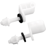 K3 Pvc Single Syphone Hinges Toilet Seat Cover ( Steel Rod ) - Toilet Seat Hinges | White | Pvc,rubber | N/a