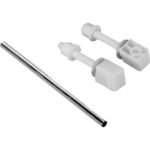 K3 Pvc Single Toilet Seat Cover Hinges ( With Steel Rod ) - Toilet Seat Accessories | White, Chrome | Pvc,ss | N/a