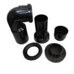 K3 Wall Hung Connactor Set (kholer Black) - Kholer | Black | Abs,rubber | 4"