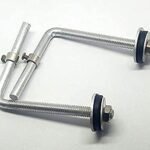 K3 Aluminium Single Syphone Toilet Seatcover Hinges ( L-type Aluminium ) - Toilet Seat Accessories | Chrome | Aluminium | N/a