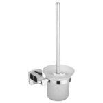 K3 Toilet Brush Holder Cp Brass & Glass (caprio) - Caprio | Brass & Glass | Chrome