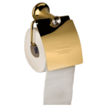 K3 Toilet Paper Holder With Flap (gilbart) - Gilbart | Brass & Zinc Alloy | Gold
