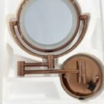 K3 CP BRASS ROUND LED MAGNIFY MIRROR ROSEGOLD GLORY