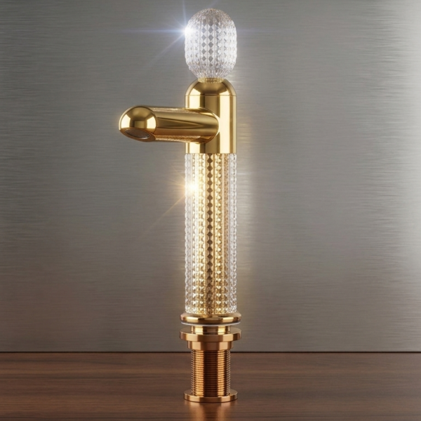 K3 CP BASIN MIXER CRYSTAL GOLD