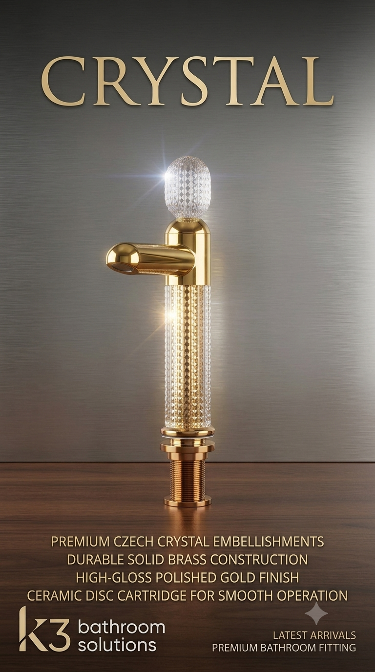 1788284845626 K3 CP BASIN MIXER CRYSTAL GOLD - Image 1