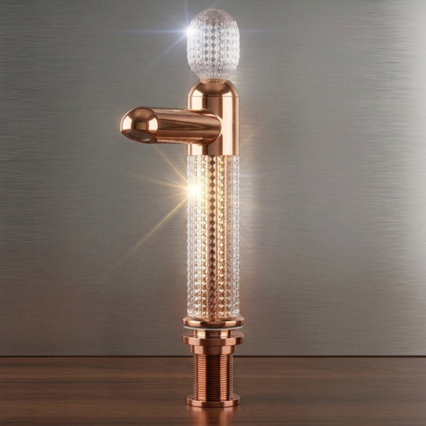 K3 CP BASIN MIXER CRYSTAL ROSE GOLD